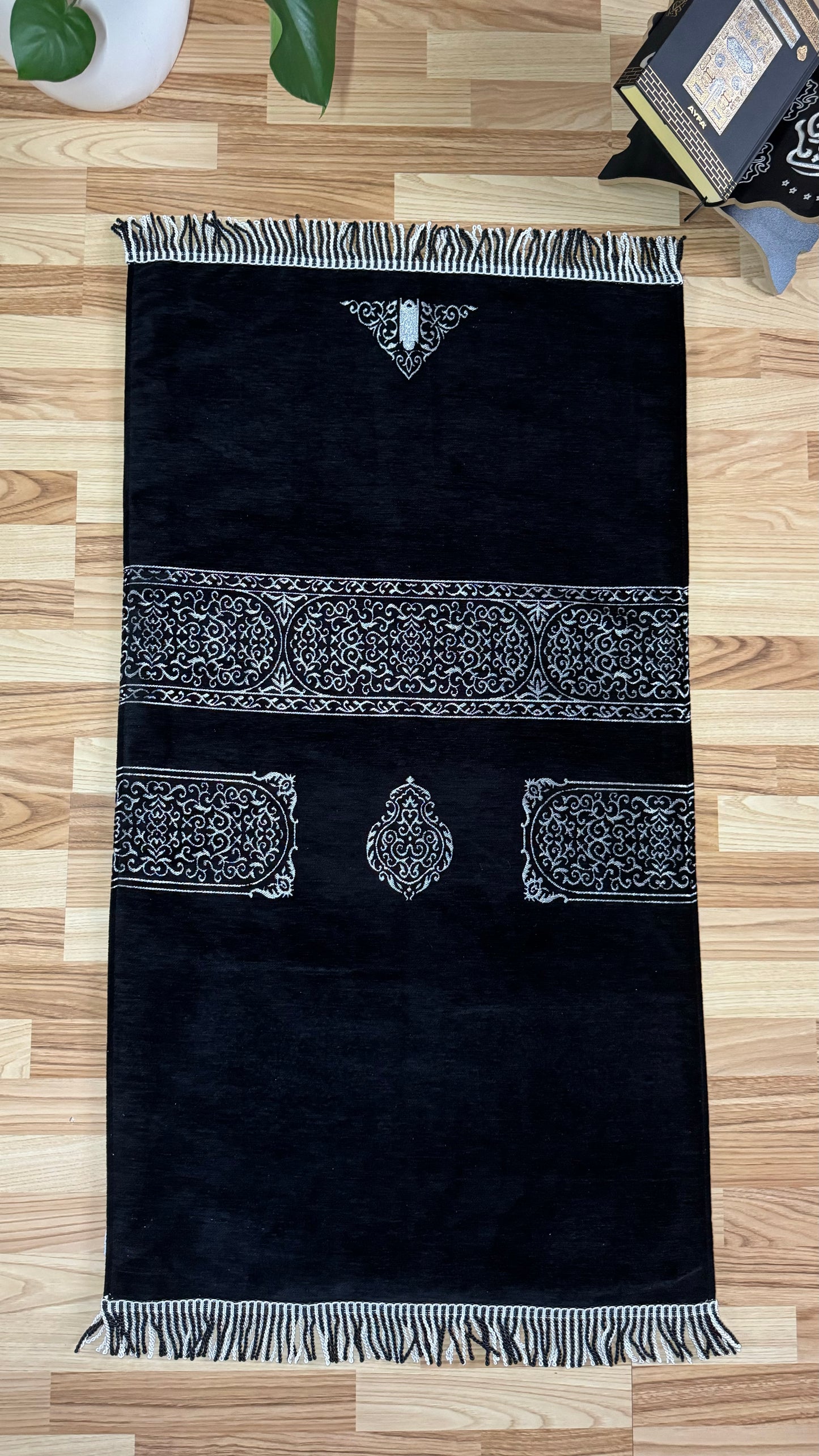 Premium Gebetsteppich/Sajadah - MAKKAH SILBER