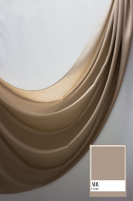 Chiffon Hijab - AHU/CREME