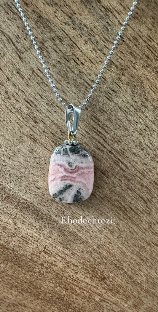 Edelstein Halskette - RHODOCHROZIT