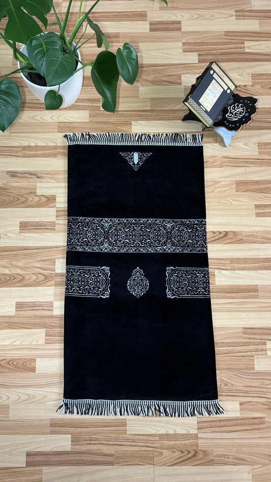 Premium Gebetsteppich/Sajadah - MAKKAH SILBER